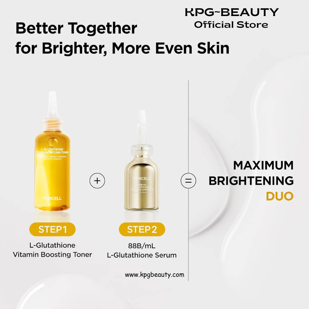 PURCELL Glutathione 5% Face Serum with 1% Niacinamide & 1% Tranexamic Acid – Flexible Liposome Tone up Serum for Anti pigmentation & Hydration (1.85 fl oz / 55 ml) Purecell
