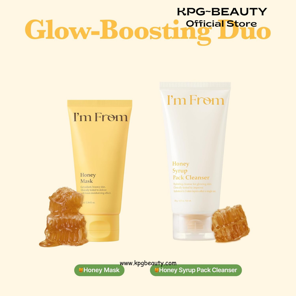 I'm from Honey Mask, Deep Nourishing Wash-Off Mask with Natural Honey, Glass & Dewy Glow, Long-Lasting Hydration, Korean Skin Care 70ml IAM FROM