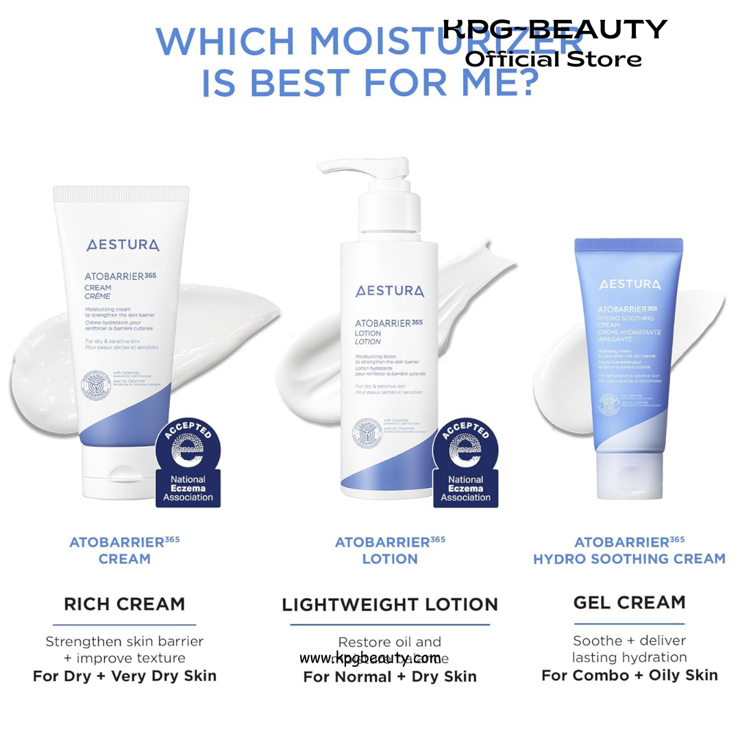 AESTURA ATOBARRIER365 Cream with Ceramides, Korean Face Moisturizer for Barrier Repair | 120H lasting Hydration, Ceramide Capsules, Dry & Sensitive Skin, Non-comedogenic, 80 mL AESTURA