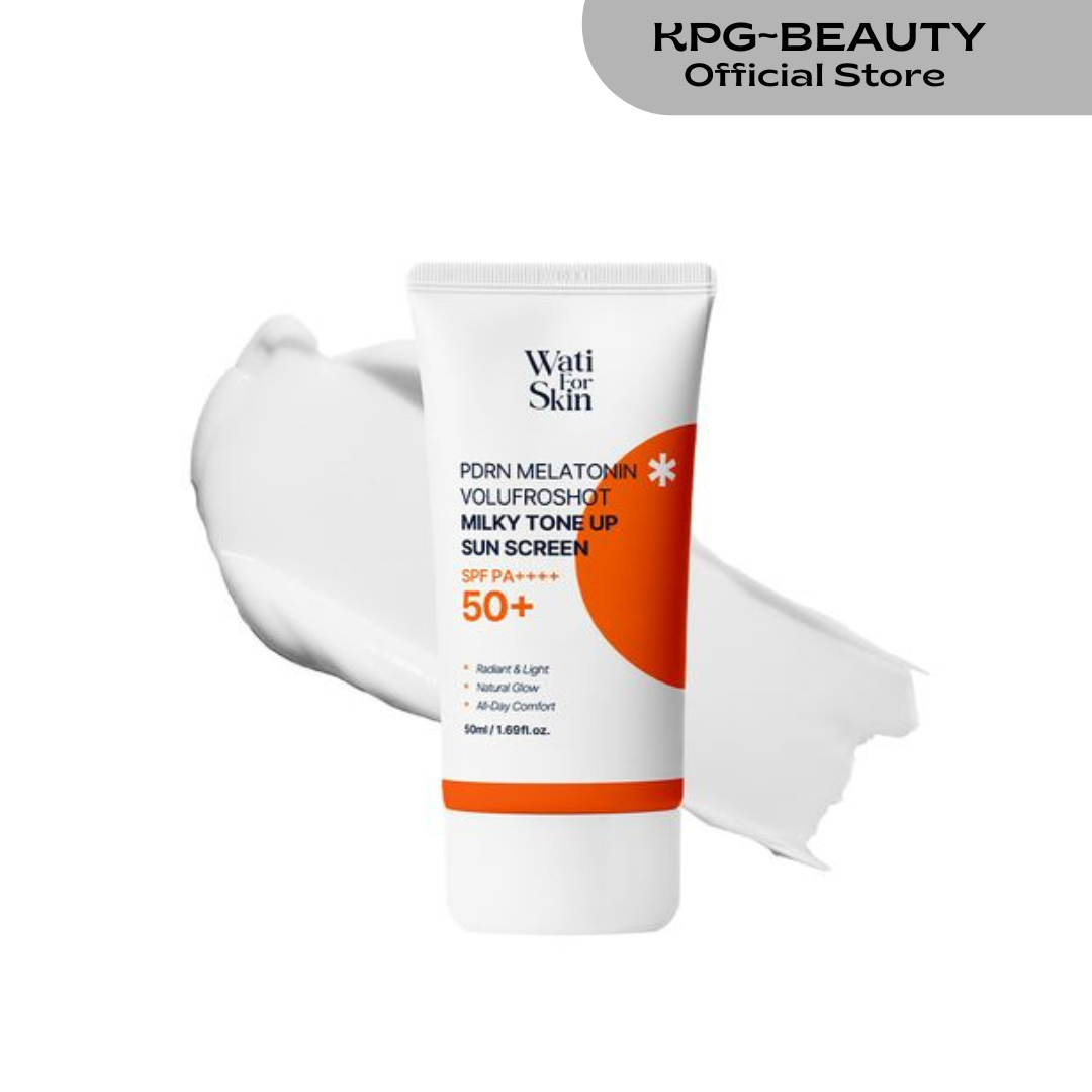 Wati For Skin PDRN Melatonin Volufroshot Milky Tone Up Sunscreen SPF50+ PA++++ 50ml KPG BEAUTY Wati For Skin