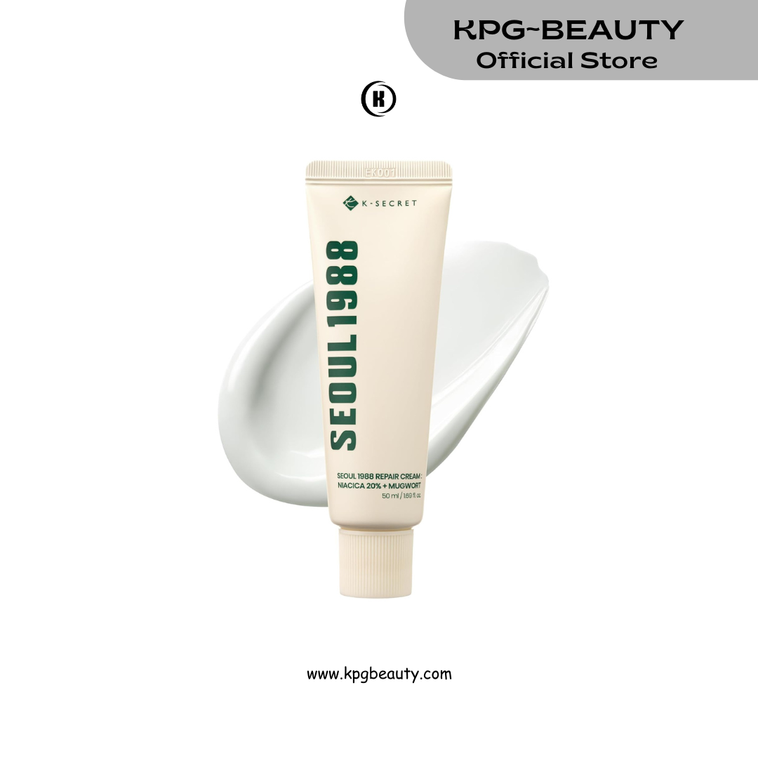 K-SECRET SEOUL 1988 Repair Cream – Soothing Moisturizer with Niacinamide and Centella Asiatica | Hydrating Barrier Cream for Sensitive Skin | Korean Skincare, 50ml KSecret