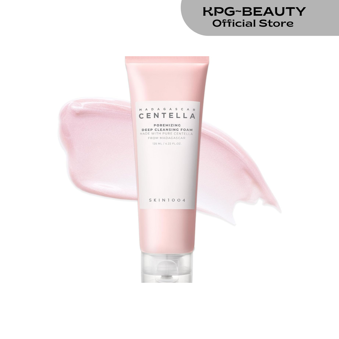 Skincare product with pink and white design on a white background, featuring the brand 'KPG Beauty'.