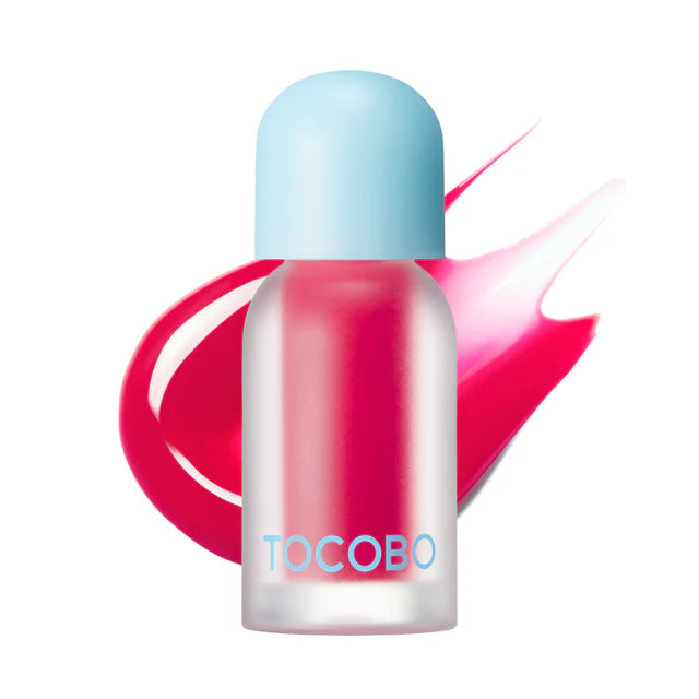 TOCOBO Juicy Berry Plumping Lip Oil 01 Chill Red – Korean Vegan Hydrating Lip Oil with Plant Oils for High Shine Gloss - Non Sticky Formula for All Skin Tones