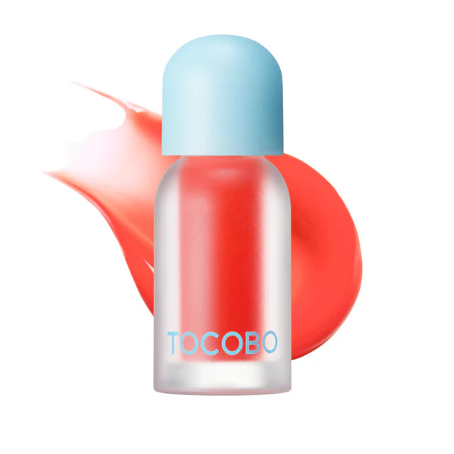 TOCOBO Juicy Berry Plumping Lip Oil 01 Chill Red – Korean Vegan Hydrating Lip Oil with Plant Oils for High Shine Gloss - Non Sticky Formula for All Skin Tones