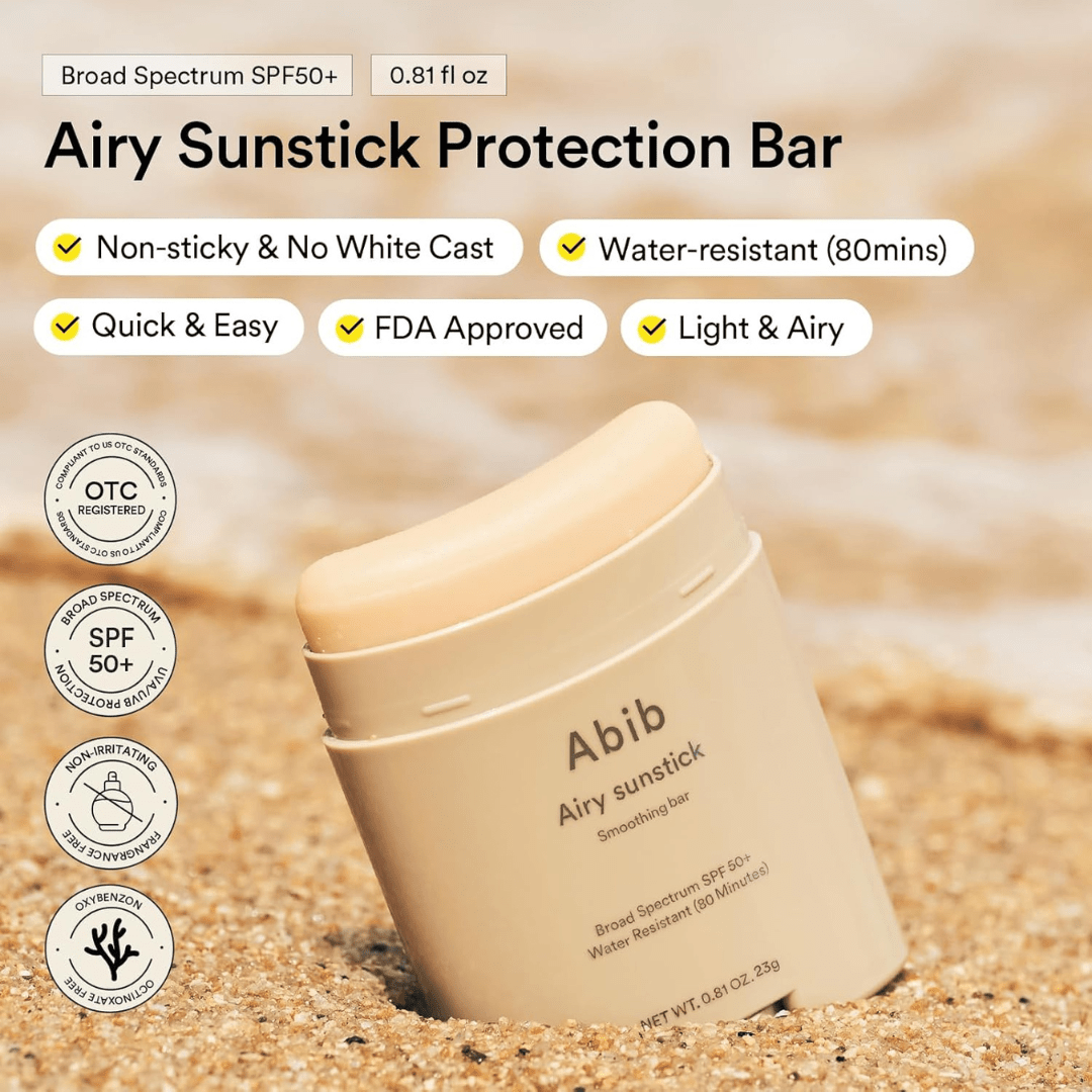 Abib Airy Sunstick Protection Bar SPF50+ PA++++ 23g KPG BEAUTYABIB