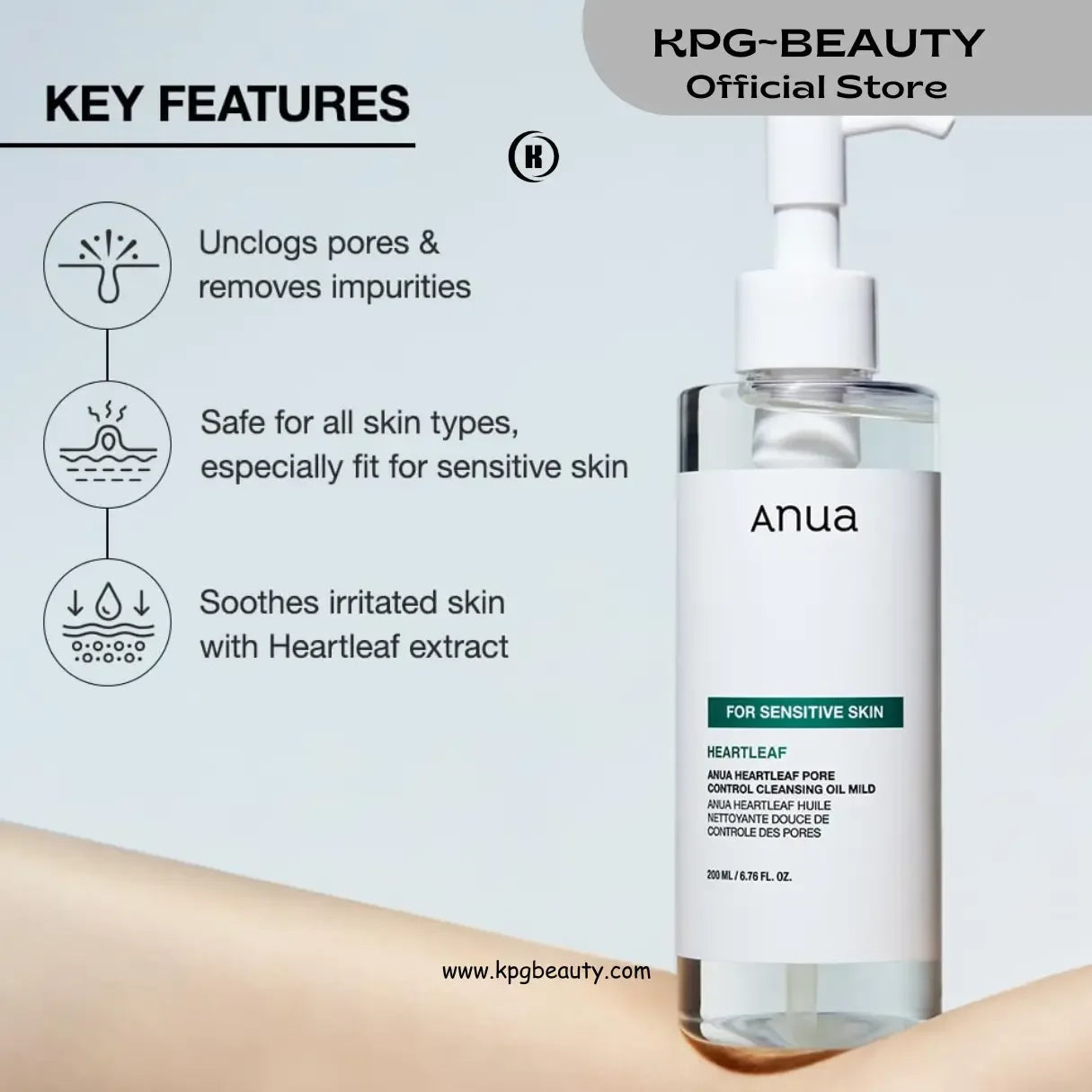 ANUA Gentle Double Cleanser Duo – Oil & Water Cleanser for Daily UseAnua