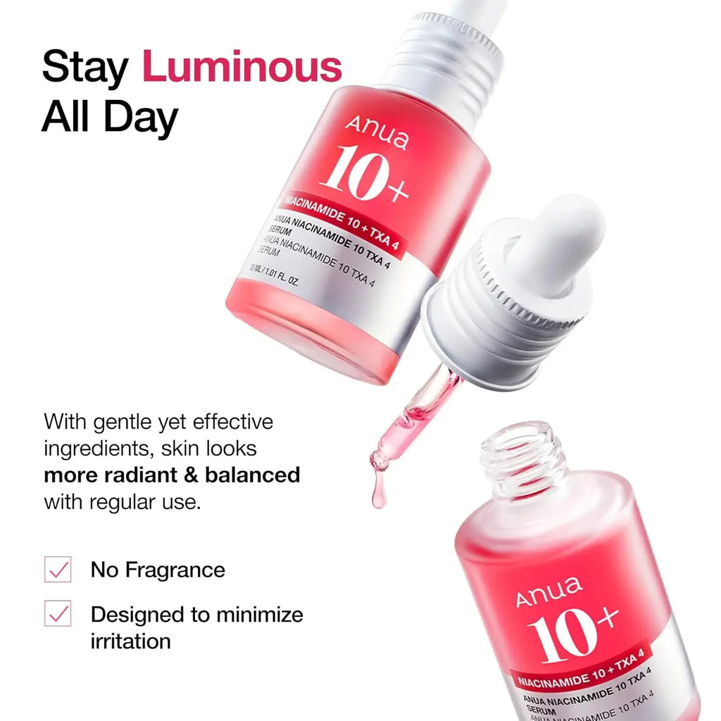 ANUA Niacinamide 10 + TXA 4 Serum, Hyaluronic Acid, Tranexamic acid, KPGBEAUTY
