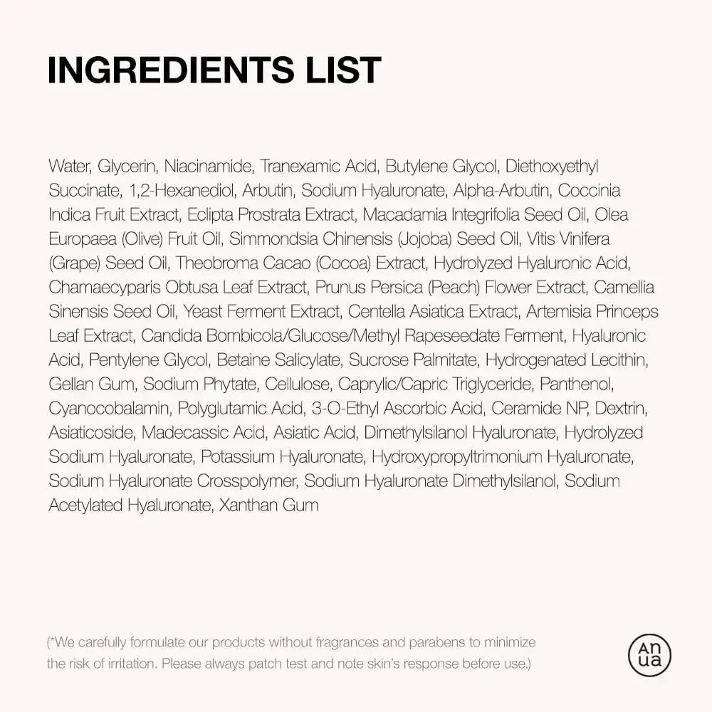 ANUA Niacinamide 10 + TXA 4 Serum, Hyaluronic Acid, Tranexamic acid, KPGBEAUTY