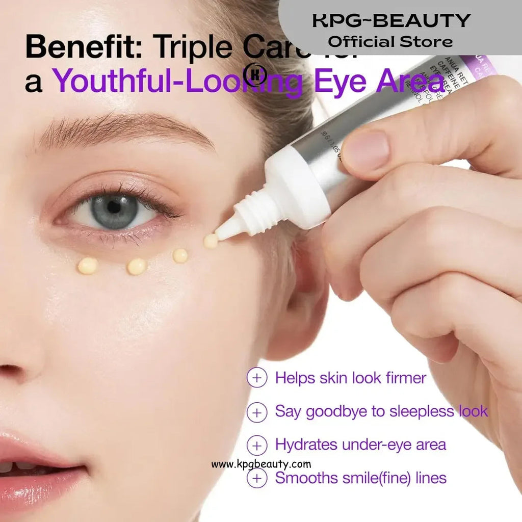 ANUA Retinol 0.1% Caffeine Eye Cream - Hydrating Under Eye TreatmentAnua