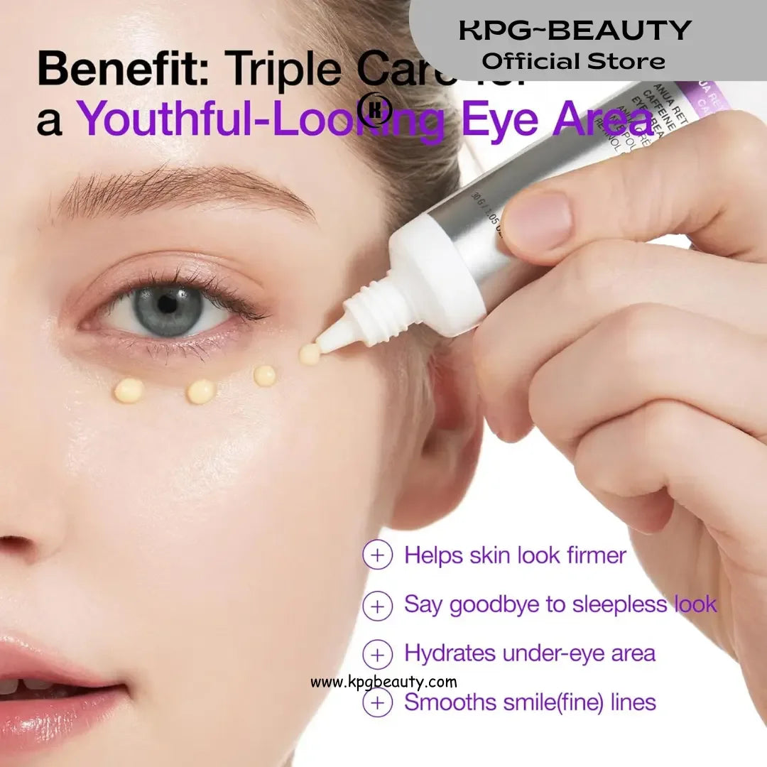 ANUA Retinol 0.1% Caffeine Eye Cream - Hydrating Under Eye TreatmentAnua