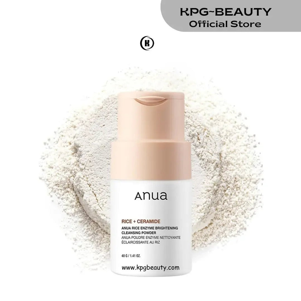 ANUA Rice Enzyme Brightening Cleansing Powder - Gentle exfoliating cleanser for bright skin, suitable for sensitive skin.