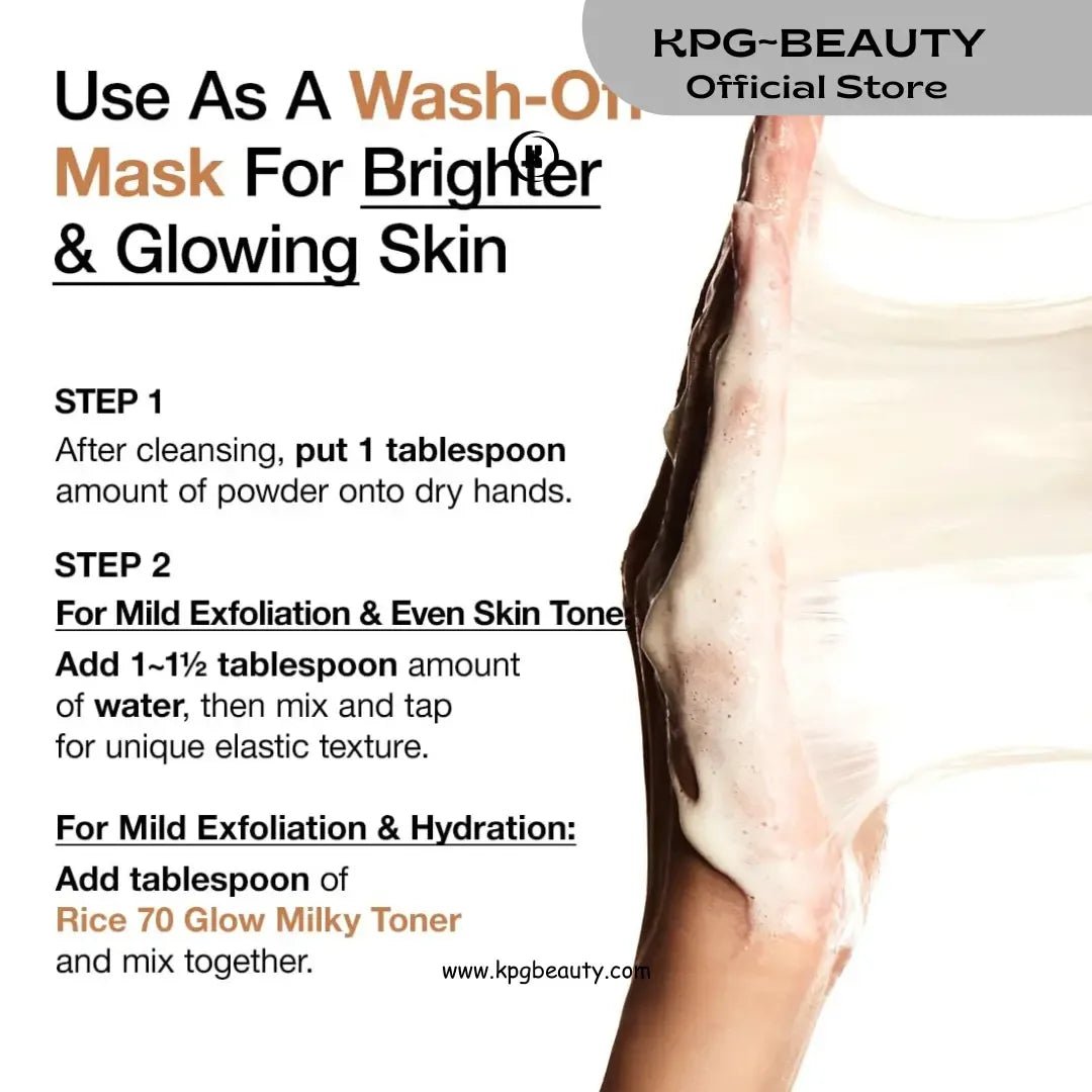 ANUA Rice Enzyme Brightening Cleansing Powder - Exfoliating cleanser with rice water and ceramide.