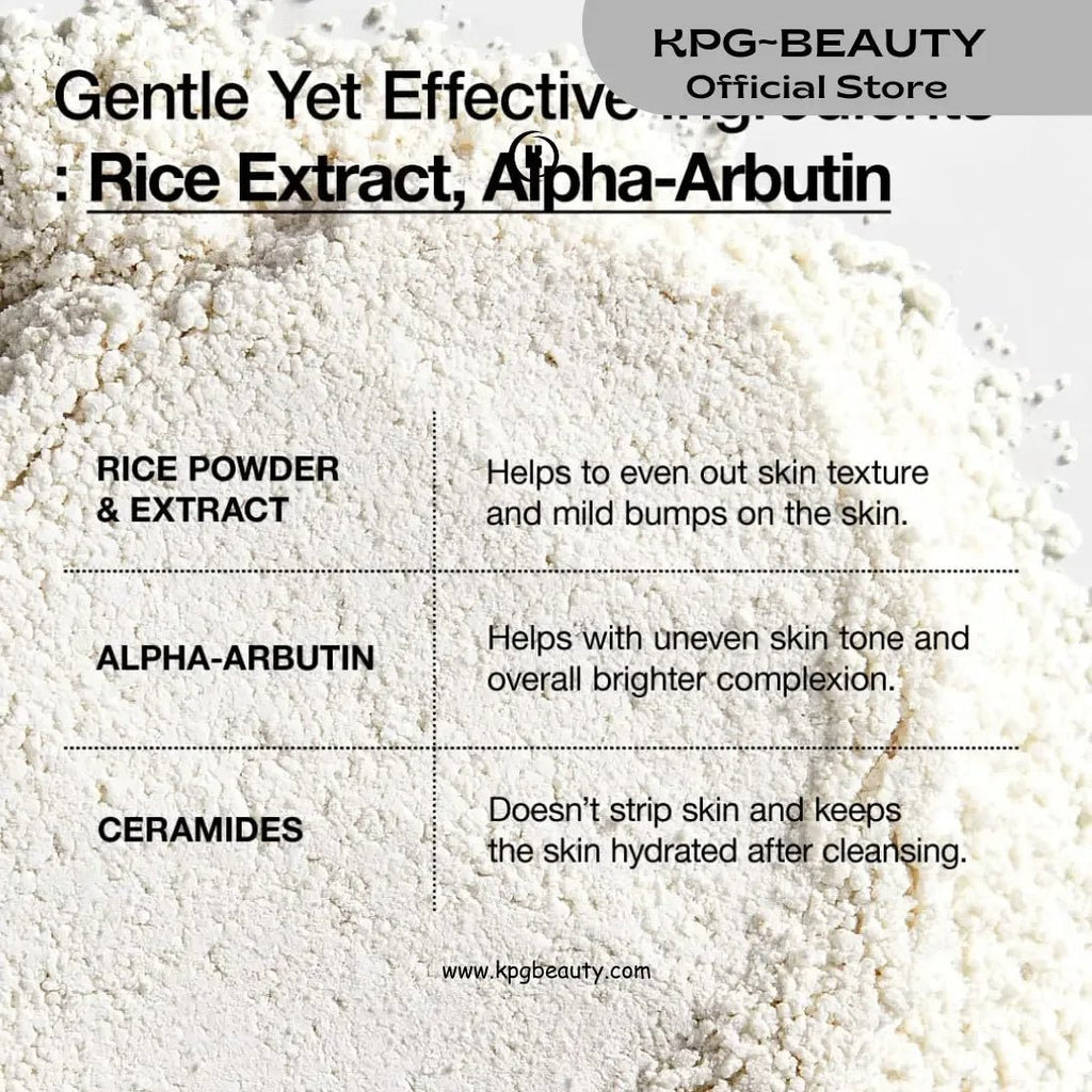 ANUA Rice Enzyme Brightening Cleansing Powder - Effective cleansing powder for all skin types.