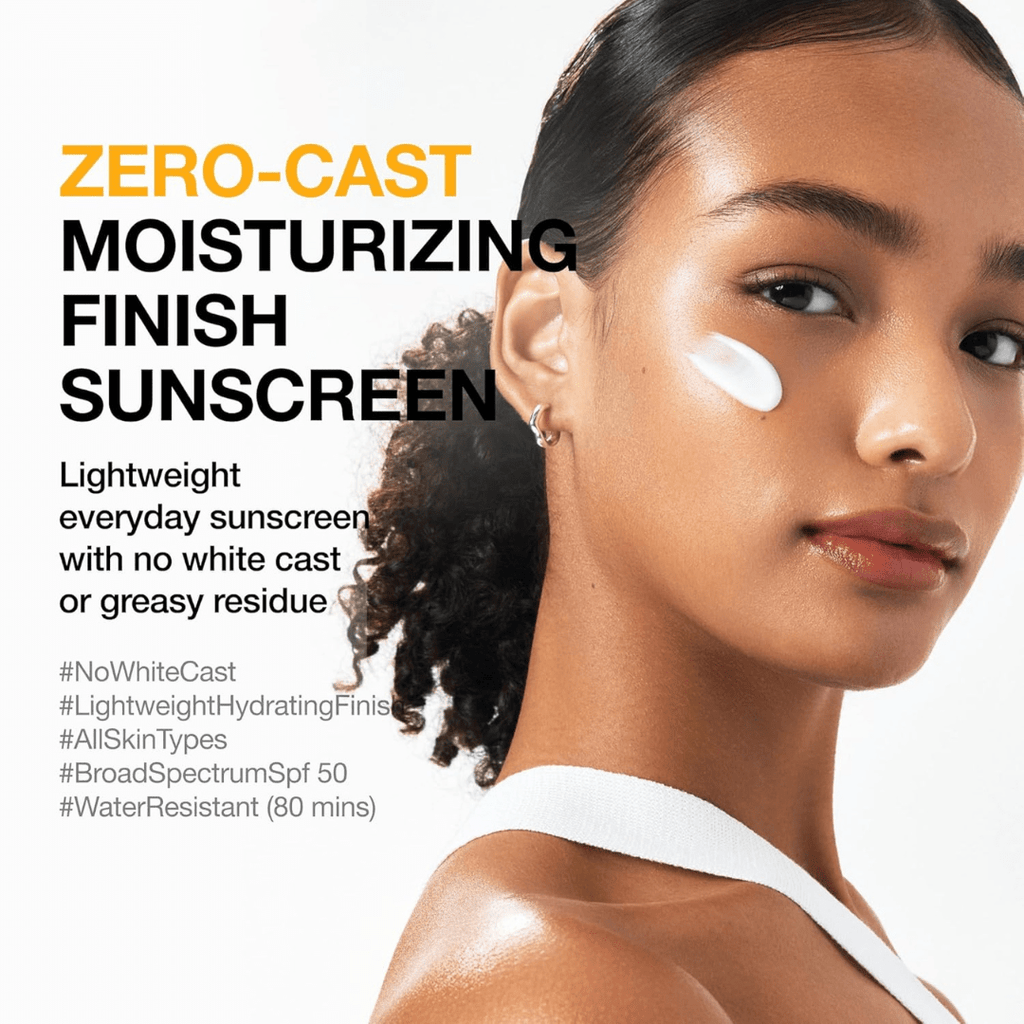 Anua, Zero-Cast Moisturizing Sunscreen SPF 50, Glow Natural Sunscreen for face, No White Cast, Hyaluronic Acid, Niacinamide, Oil-Free, Korean SkincareAnua