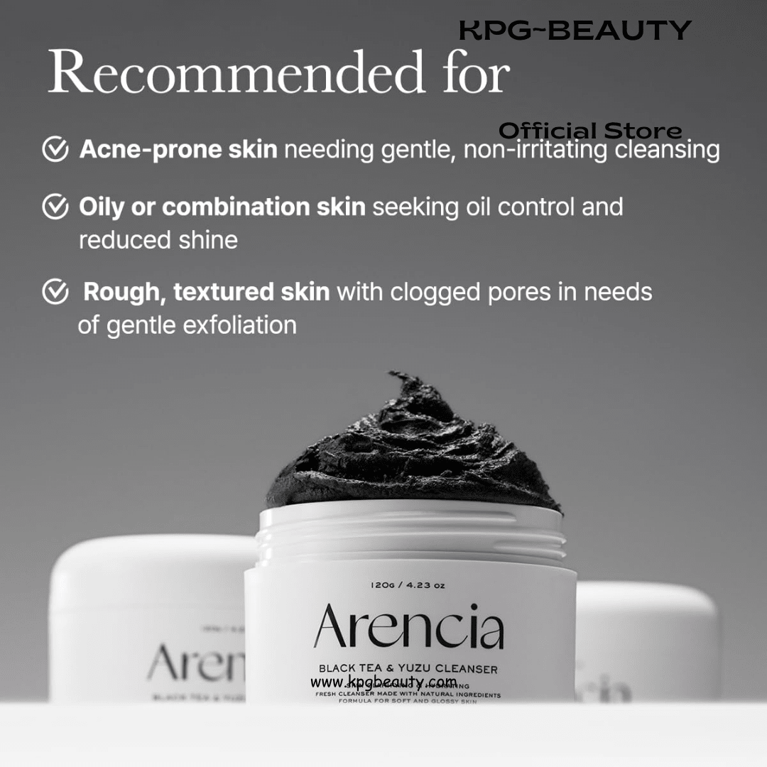 ARENCIA Black Tea Rice Mochi Face Cleanser Pore Care Cleanser KPG BEAUTYArencia