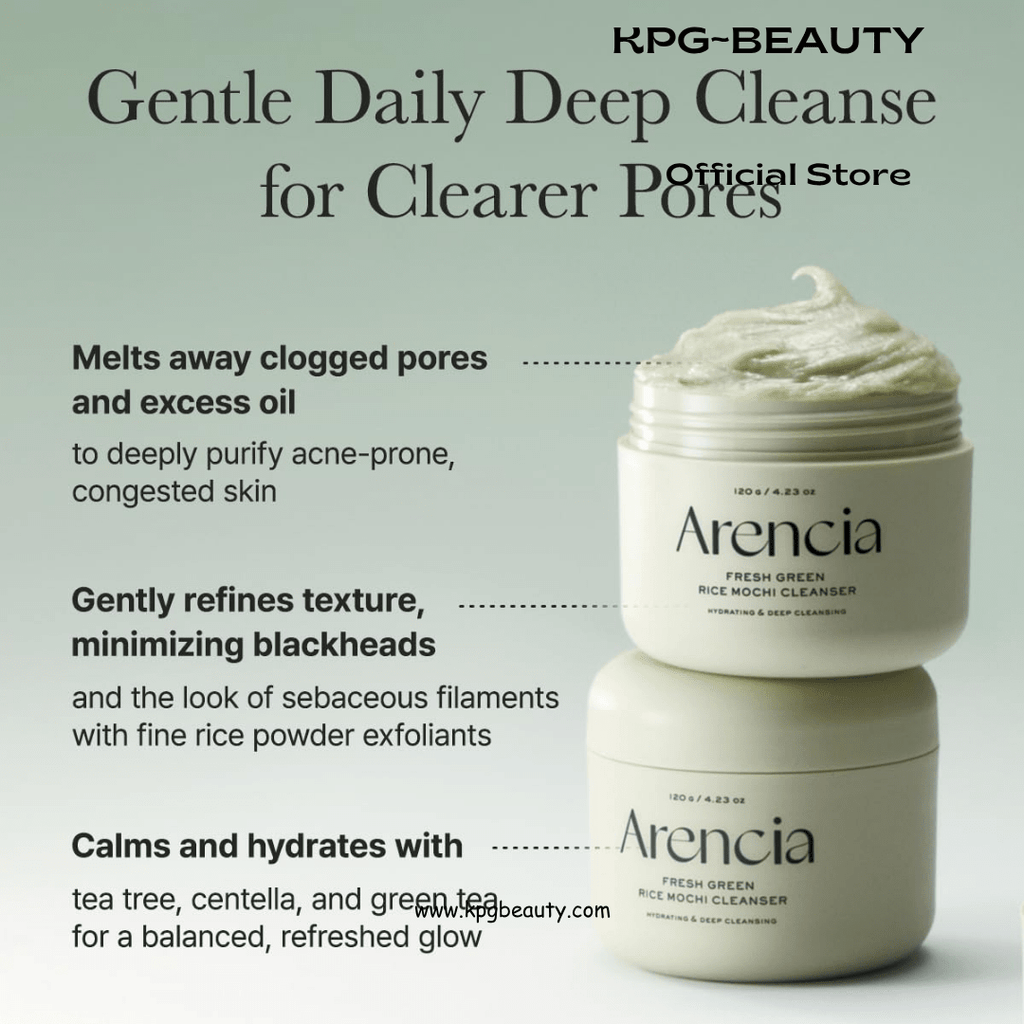 ARENCIA Rice Mochi Face Cleanser Gentle Scrub Deep Cleansing Face Wash KPG BEAUTYArencia