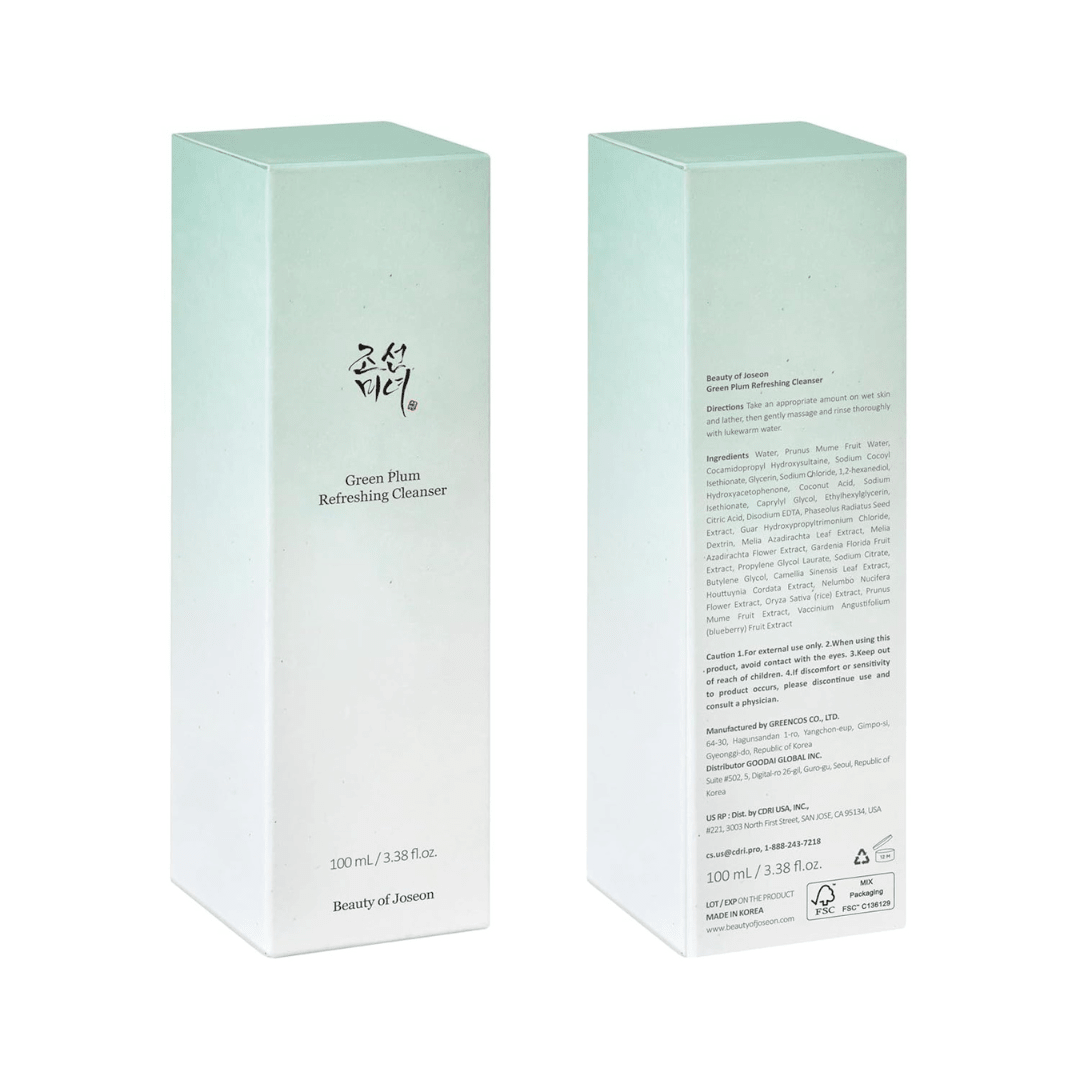 Beauty of Joseon Green Plum Refreshing Cleanser Gel Type Deep Pore Cleansing, Acne Face Wash, Blackhead Remover for All Skin Types, Korean Skincare 100mlBeauty of Joseon