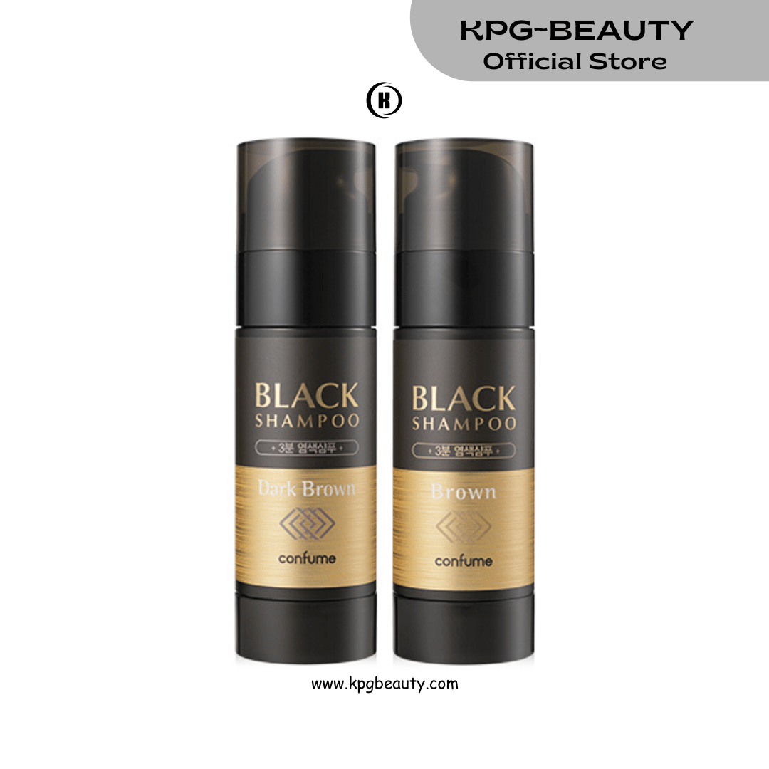 Confume All Day Complete Black Shampoo Brown 200ml – 3 Min Hair Dye by Welcos Kpg BeautyWelcos