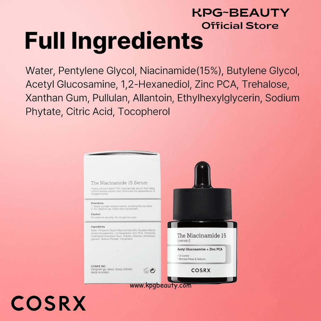 COSRX 15% Niacinamide Face Serum, 0.67 fl oz, Pore Minimizer Serum for Face, Even Skin Tone, Korean Skin CareCOSRX