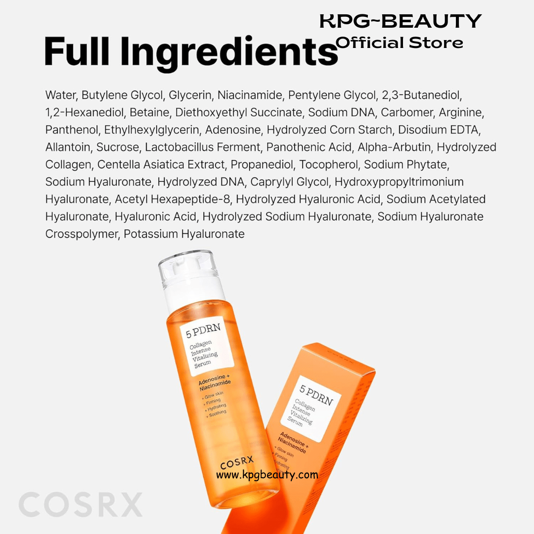 COSRX 5 PDRN Collagen Intense Vitalizing Serum - Korean Serum for Skin Firming & Glowing with Salmon DNA, Centella PDRN & Collagen, Mothers day gifts, Korean Skin Care (3.38 fl.oz.)COSRX