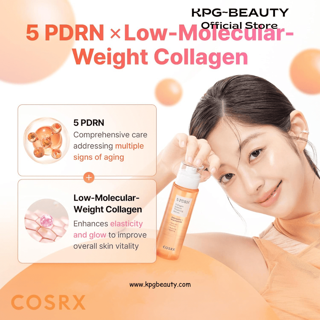 COSRX 5 PDRN Collagen Intense Vitalizing Serum - Korean Serum for Skin Firming & Glowing with Salmon DNA, Centella PDRN & Collagen, Mothers day gifts, Korean Skin Care (3.38 fl.oz.)COSRX