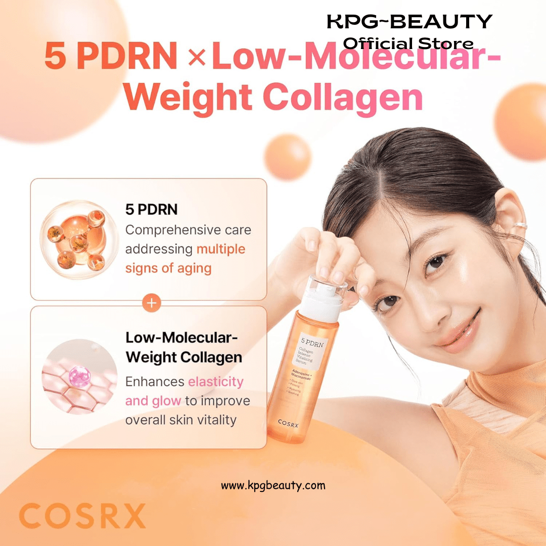 COSRX 5 PDRN Collagen Intense Vitalizing Serum - Korean Serum for Skin Firming & Glowing with Salmon DNA, Centella PDRN & Collagen, Mothers day gifts, Korean Skin Care (3.38 fl.oz.)COSRX