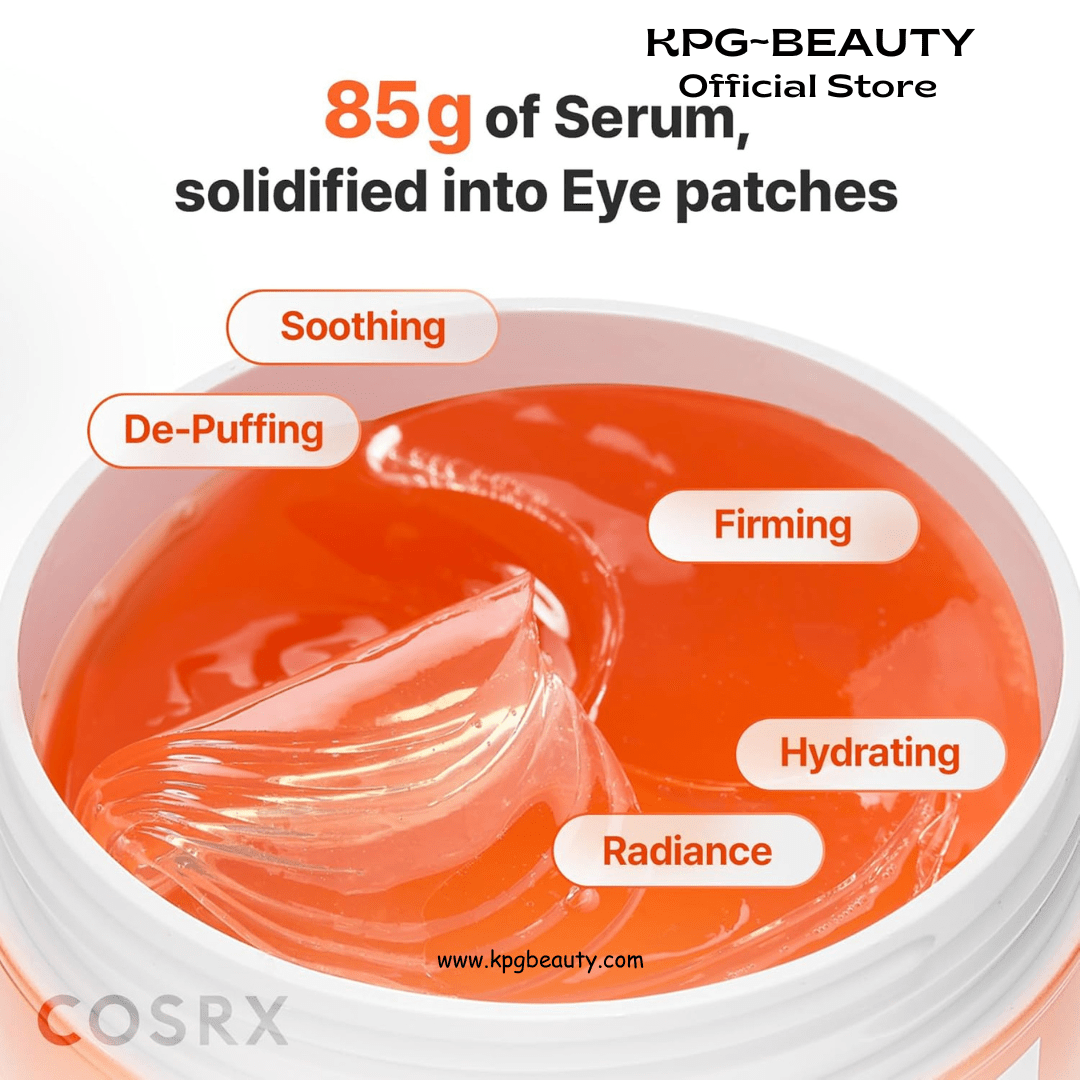 COSRX 5 - PDRN Complex Collagen Gel Eye Patches for the look of Dark Circles and Uneven tone, Radiance Care for Tired Under - Eyes with Salmon DNA & Vitamin C, Korean Skincare, Mothers day gift for MomCOSRX