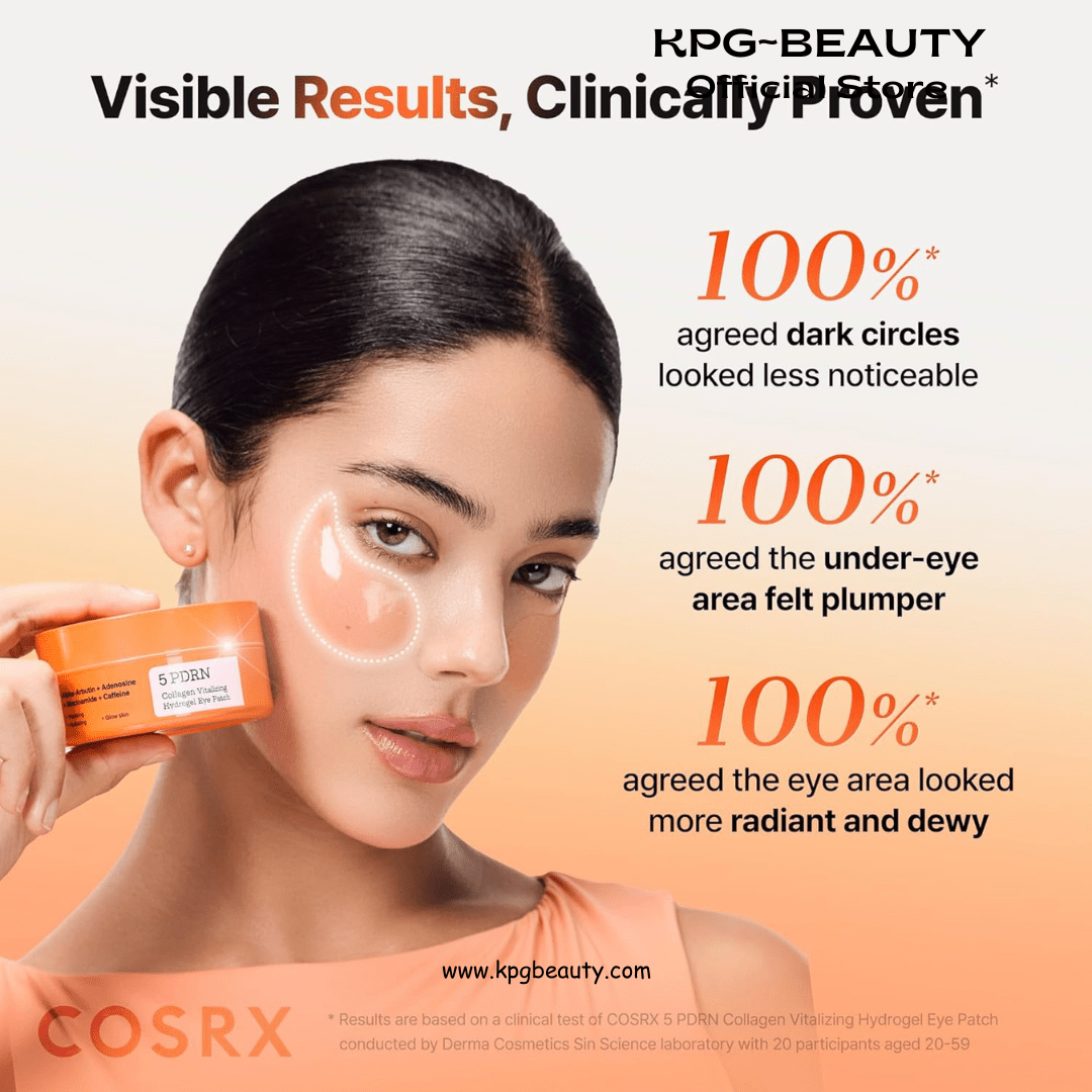 COSRX 5 - PDRN Complex Collagen Gel Eye Patches for the look of Dark Circles and Uneven tone, Radiance Care for Tired Under - Eyes with Salmon DNA & Vitamin C, Korean Skincare, Mothers day gift for MomCOSRX