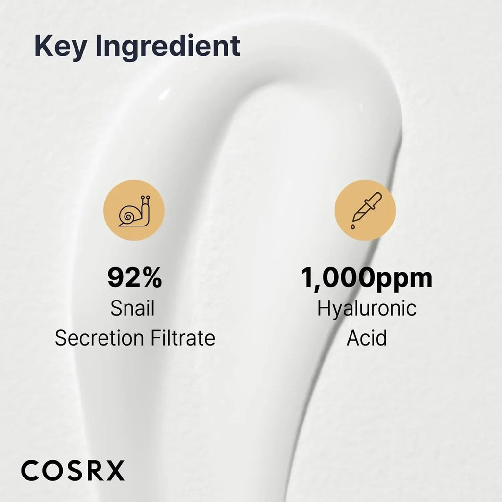 COSRX Snail Mucin 92% Face Moisturizer, 100 ml, Lightweight Moisturizing Cream