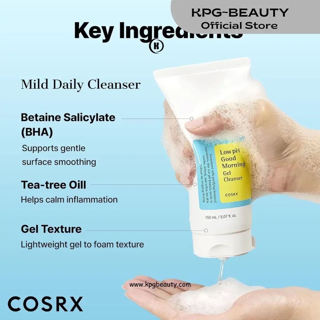 COSRX Low pH Good Morning Gel Face Cleanser, 5.07 fl oz.