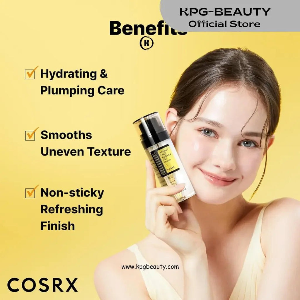 COSRX Niacinamide 5% + Snail Mucin 74% Dual Essence, Anti Aging Face Serum for Dull Skin.