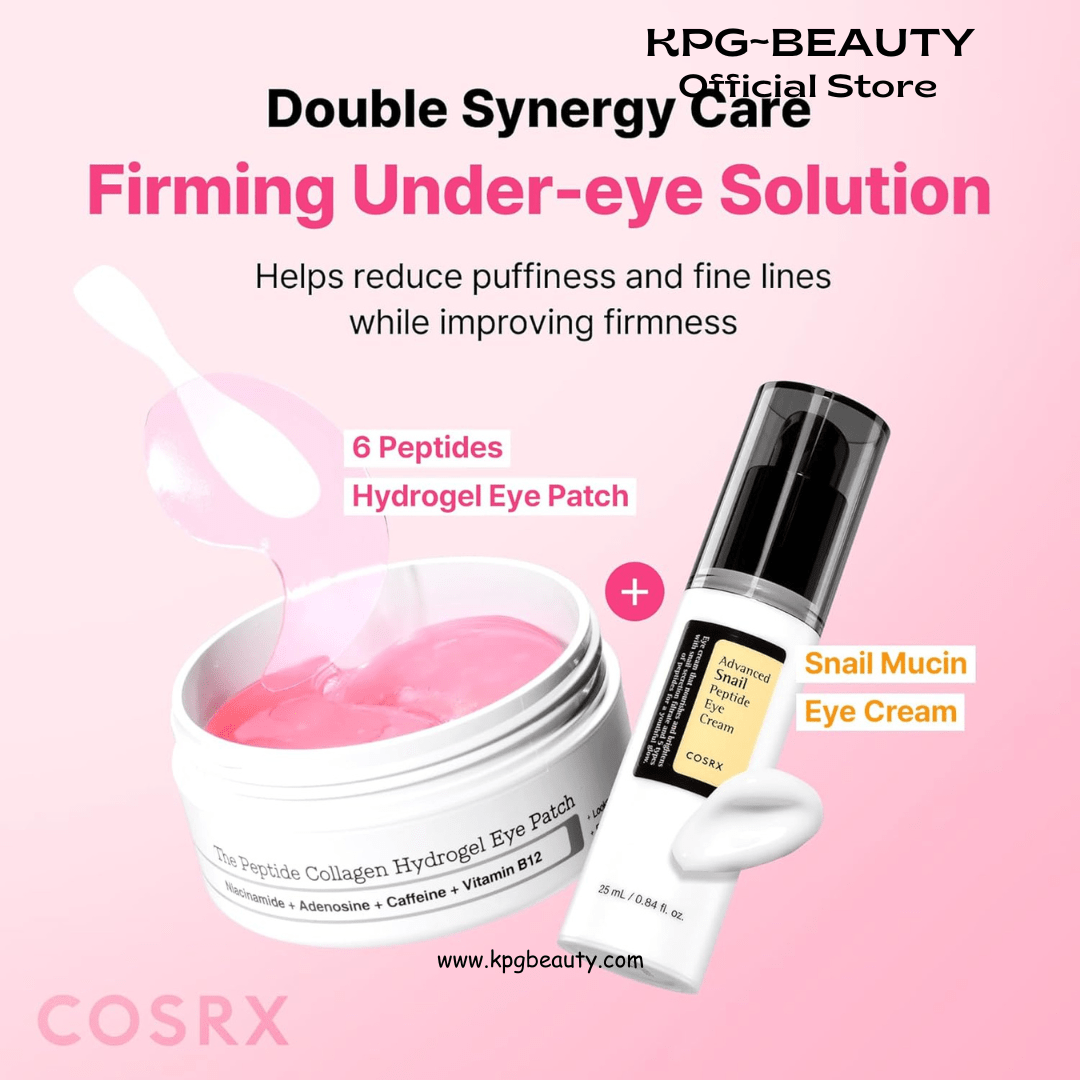 COSRX Pink Peptides Collagen Hydrogel Eye Patch for Puffy Eyes, Dark Circles & Fine Lines, Cooling Under Eye Patches (60), Korean Skin CareCOSRX
