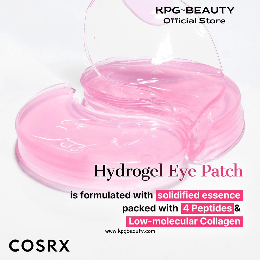 COSRX Pink Peptides Collagen Hydrogel Eye Patch for Puffy Eyes, Dark Circles & Fine Lines, Cooling Under Eye Patches (60), Korean Skin CareCOSRX