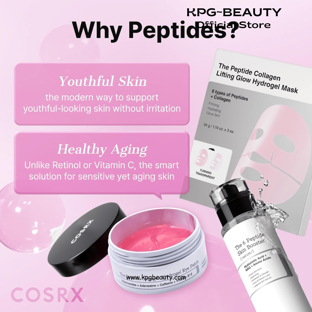 COSRX Pink Peptides Collagen Hydrogel Eye Patch for Puffy Eyes, Dark Circles & Fine Lines, Cooling Under Eye Patches (60), Korean Skin CareCOSRX