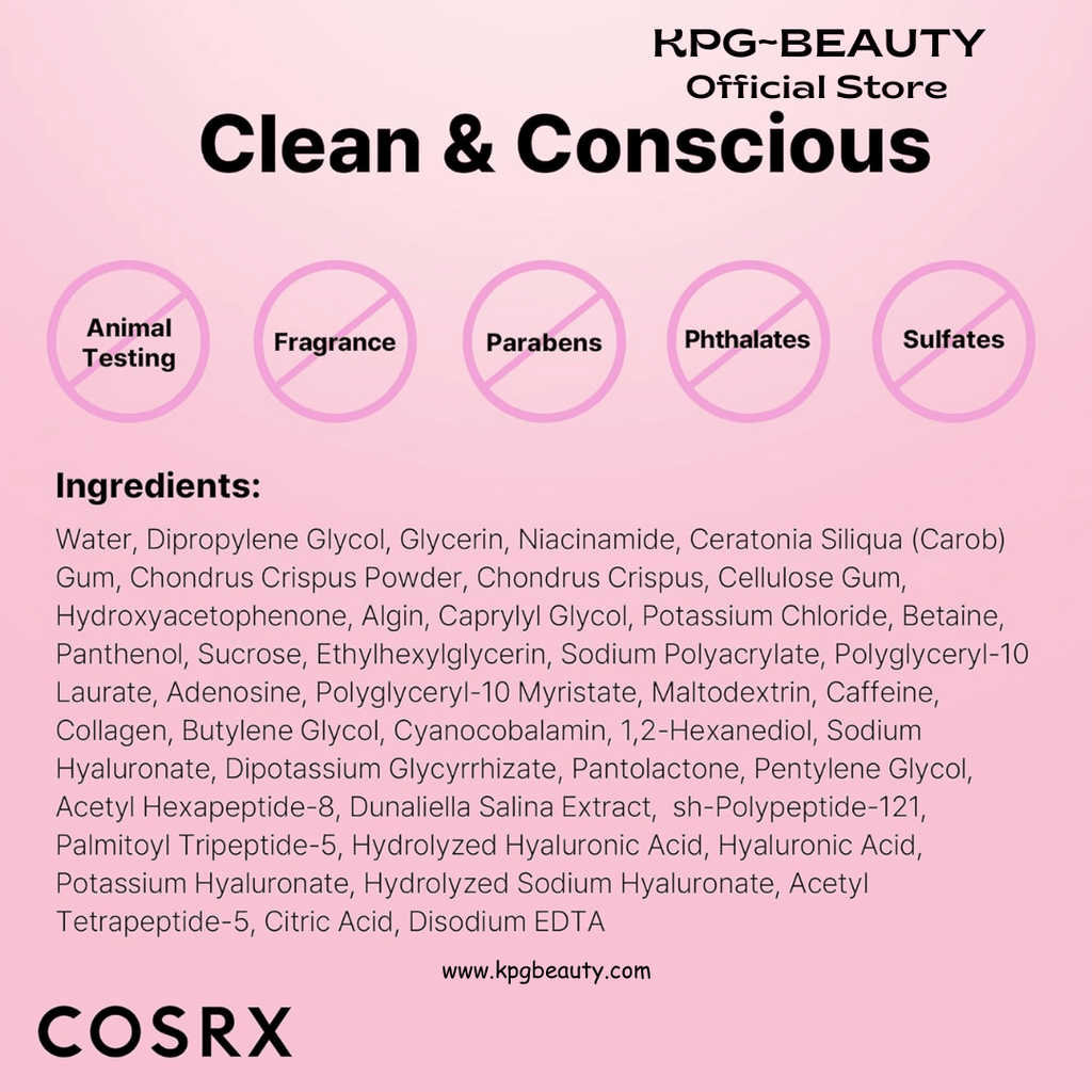 COSRX Pink Peptides Collagen Hydrogel Eye Patch for Puffy Eyes, Dark Circles & Fine Lines, Cooling Under Eye Patches (60), Korean Skin CareCOSRX