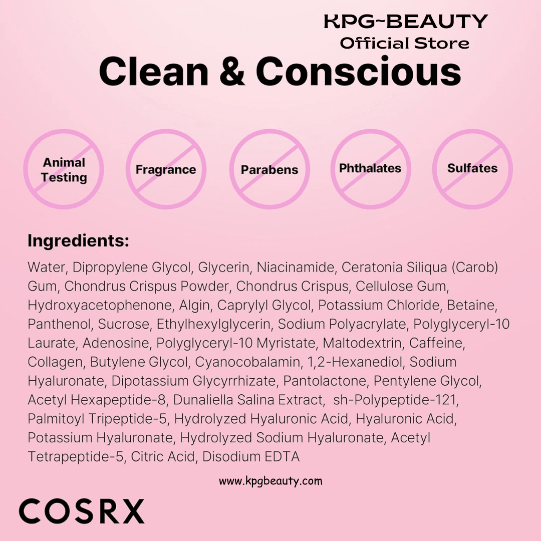 COSRX Pink Peptides Collagen Hydrogel Eye Patch for Puffy Eyes, Dark Circles & Fine Lines, Cooling Under Eye Patches (60), Korean Skin CareCOSRX