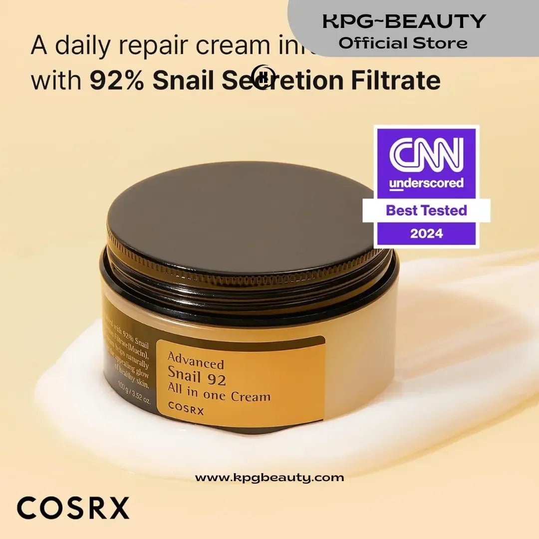 COSRX Best Seller Duo- Snail 92 Cream & Snail 96 Essence, Daily Face Gel Moisturizer and Hydrating Serum for Face - KPGBEAUTY