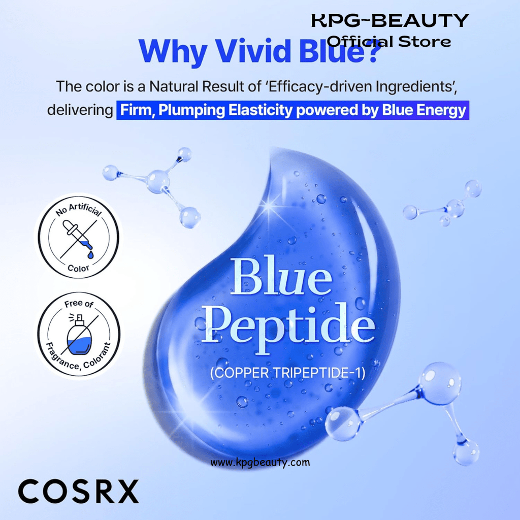 COSRX The Blue Peptide Bakuchiol Plump Glow Serum, Korean Peptide Plumping Serum for face, GHK - Cu Copper Peptides, Bakuchiol, Anti - aging & Firming, Korean Skin Care, Mothers Day Gifts, 1.69 Fl OzKPGBEAUTY