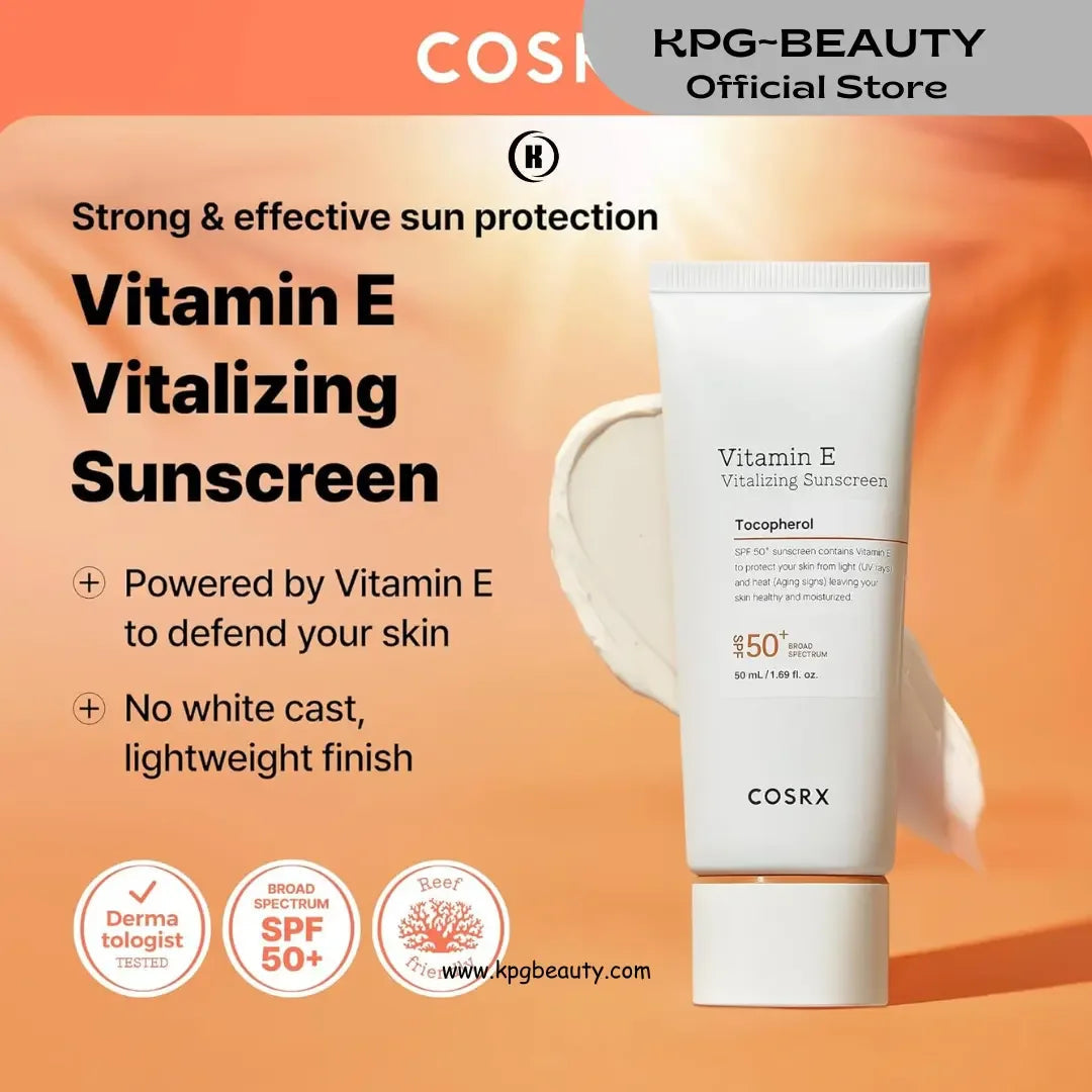 COSRX Vitamin E Vitalizing Sunscreen SPF 50+ Nourishing Daily Sun ProtectionCOSRX