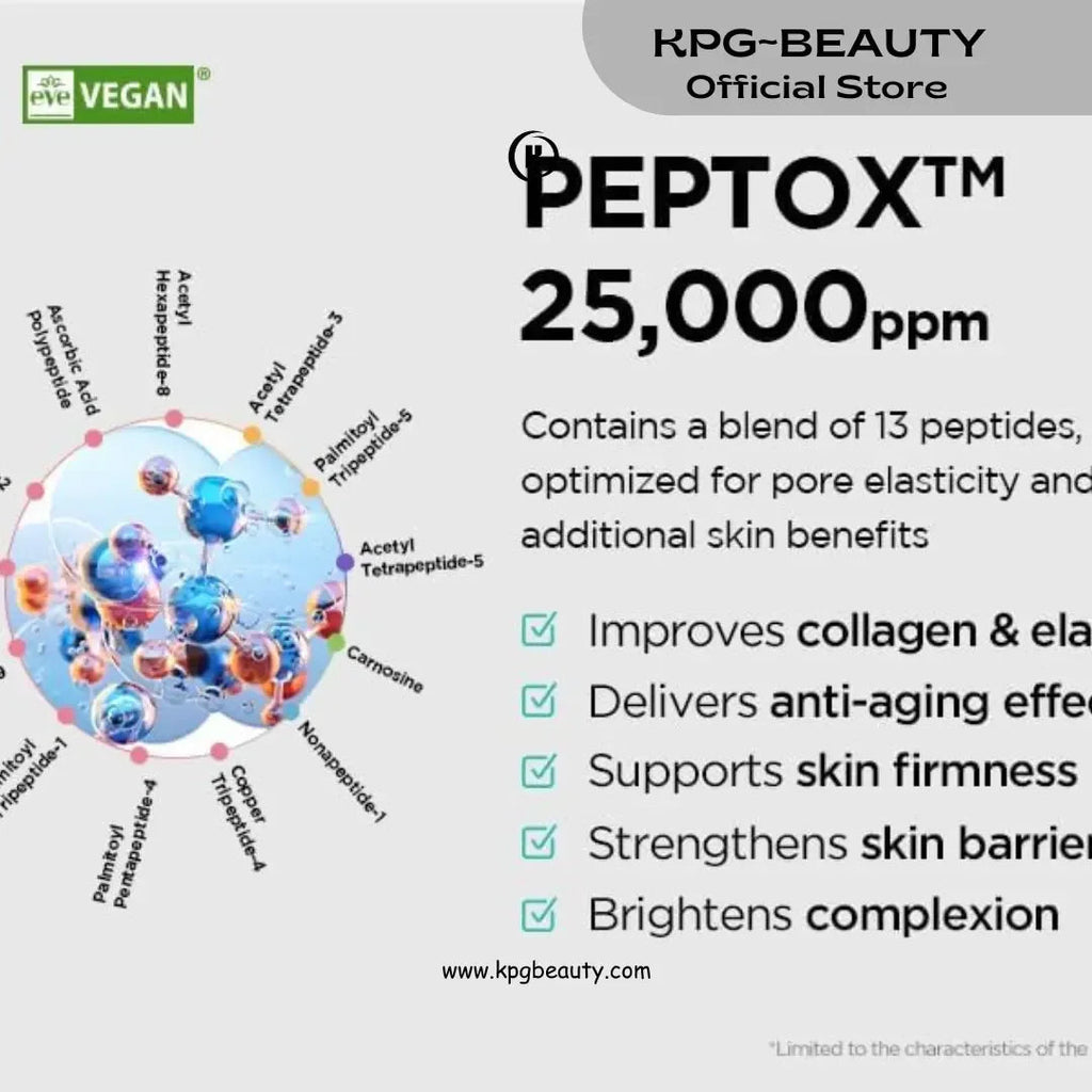 Dr.nineteen V.Peptox Jelly Toner 150 ML highlighting its ingredients.