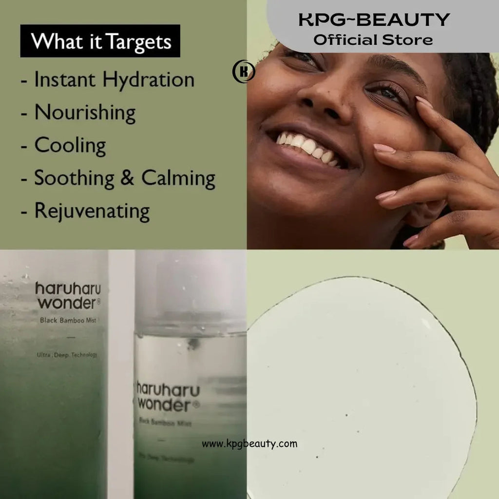 HARUHARU Wonder Black Bamboo Mist – Hydrating & Revitalizing Facial MistHARUHARU WONDER