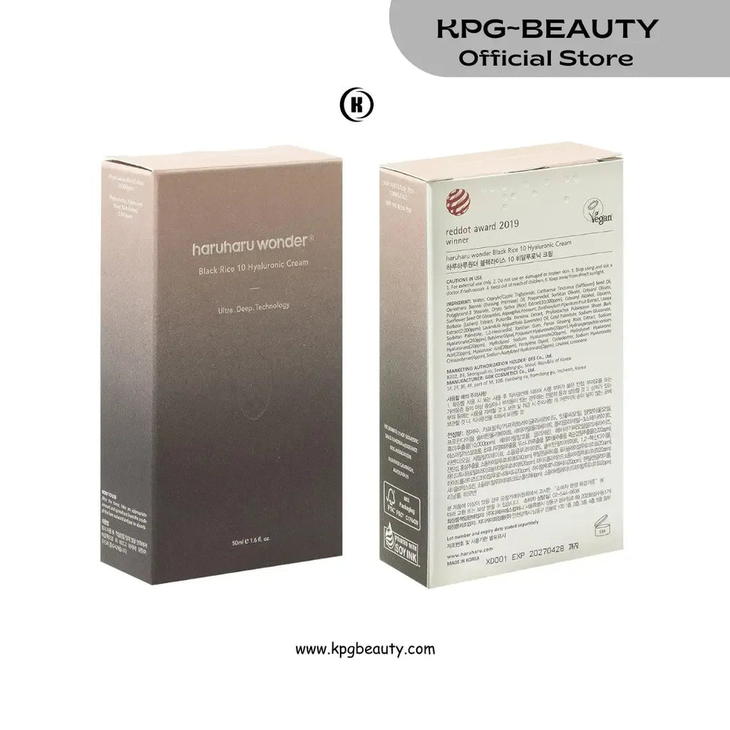 HARUHARU wonder Black Rice 10 Hyaluronic Cream, 1.6 fl oz - KPGBEAUTY