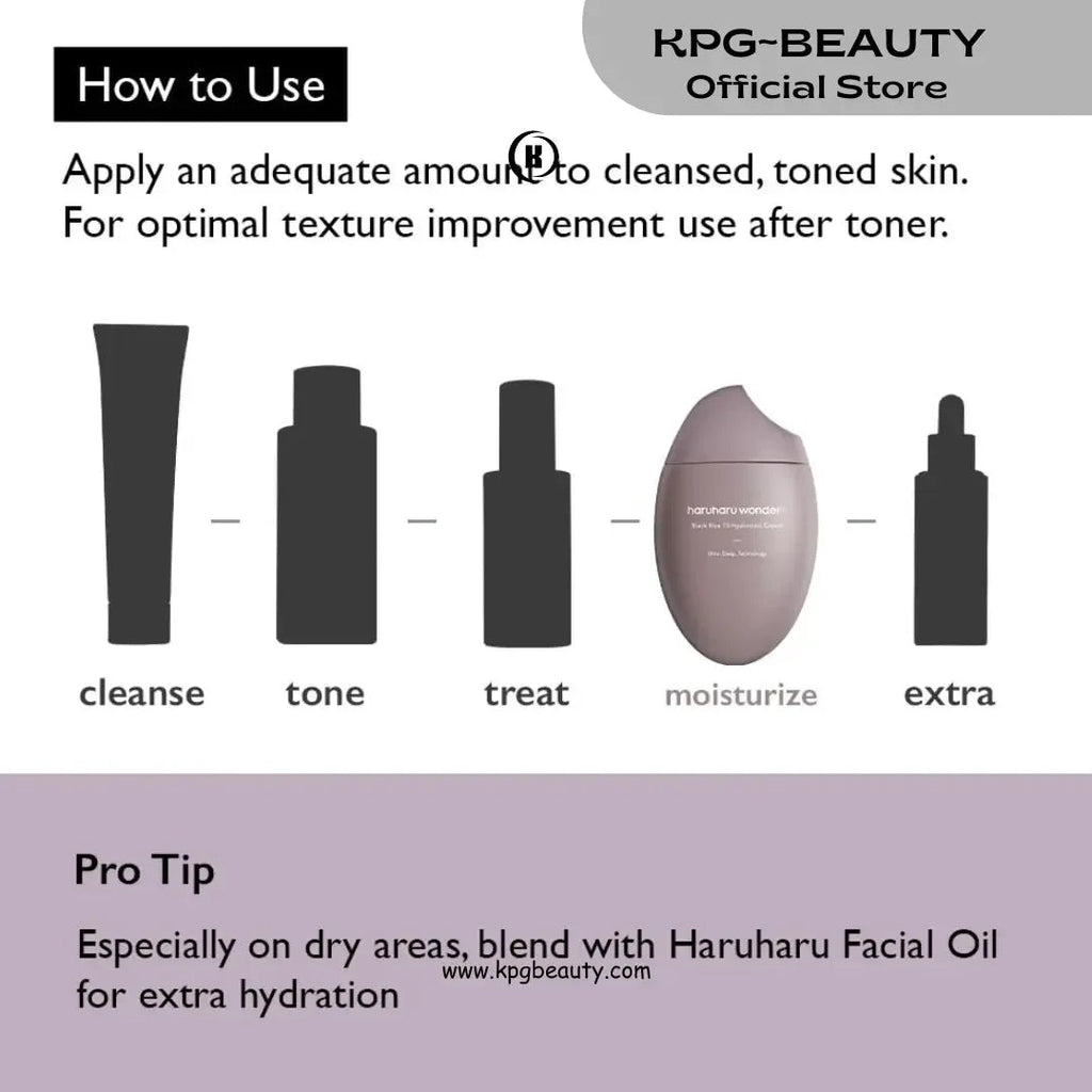 HARUHARU wonder Black Rice 10 Hyaluronic Cream, 1.6 fl oz - KPGBEAUTY