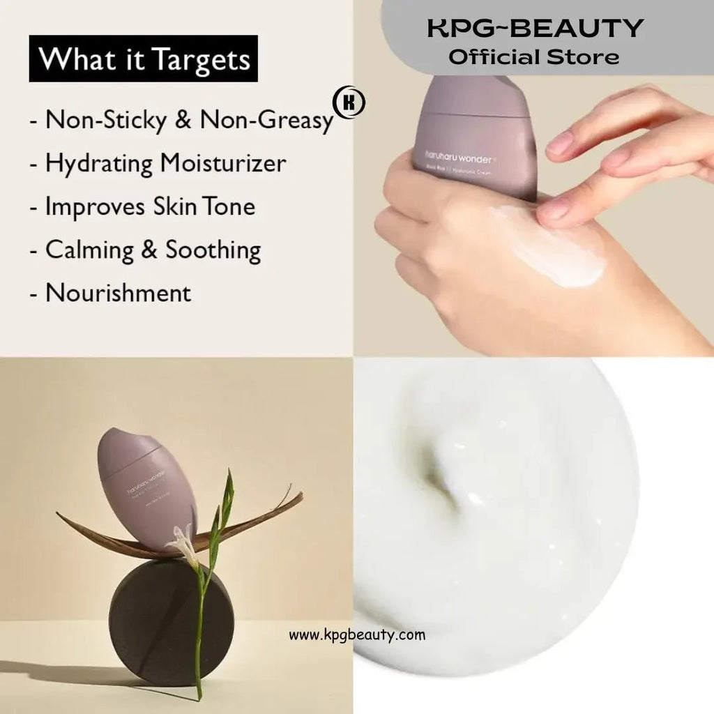 HARUHARU wonder Black Rice 10 Hyaluronic Cream, 1.6 fl oz - KPGBEAUTY