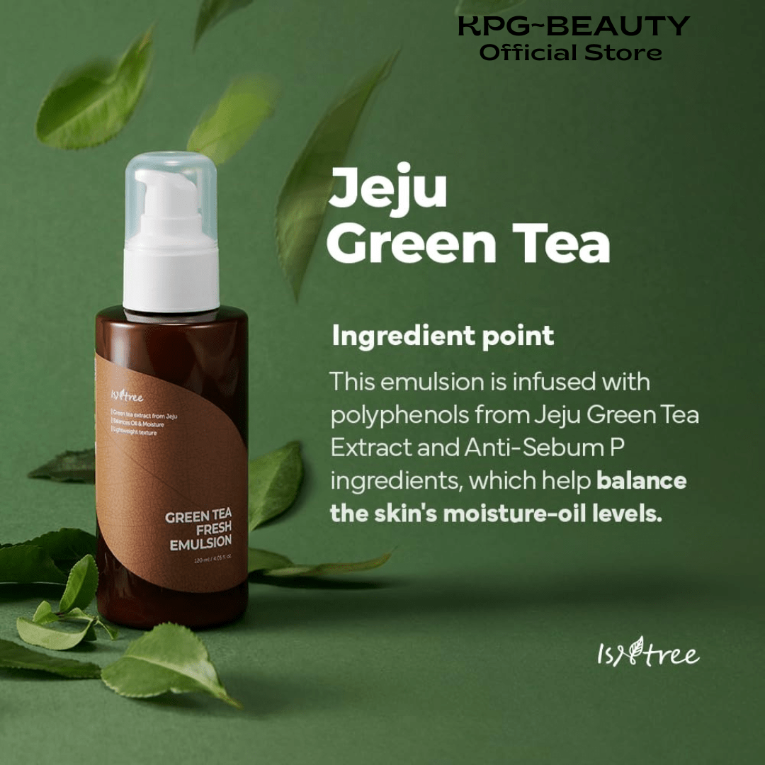 ISNTREE Green Tea Fresh Emulsion Hydrating Oil Control Emulsion 120ml KPG BEAUTYISNTREE