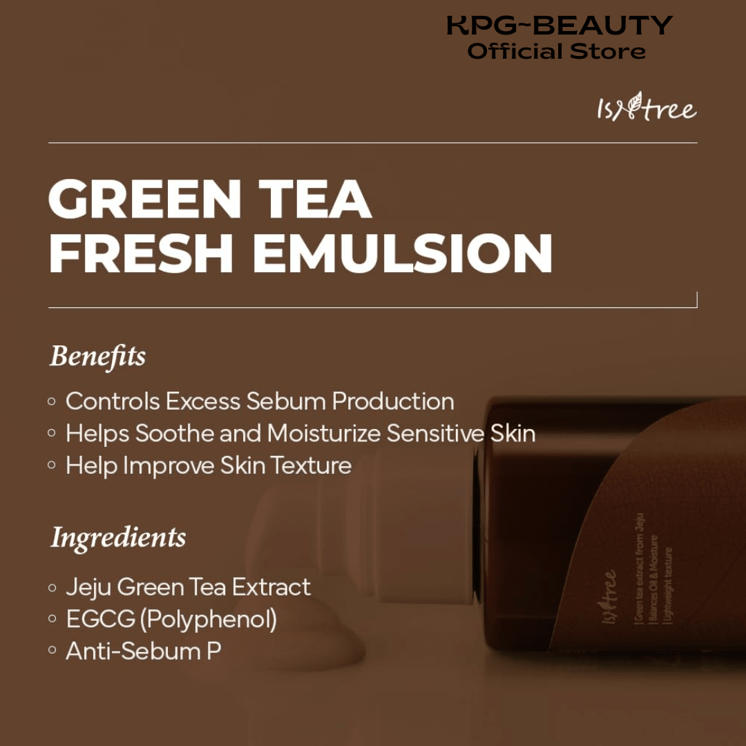 ISNTREE Green Tea Fresh Emulsion Hydrating Oil Control Emulsion 120ml KPG BEAUTYISNTREE