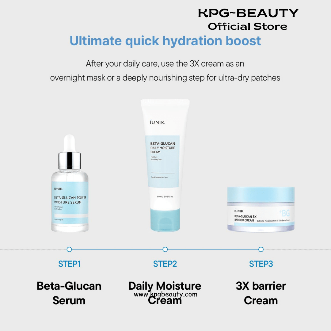 IUNIK Beta-Glucan Daily Moisture Cream Hydrating Barrier Repair Moisturizer KPG BEAUTYIUNIK