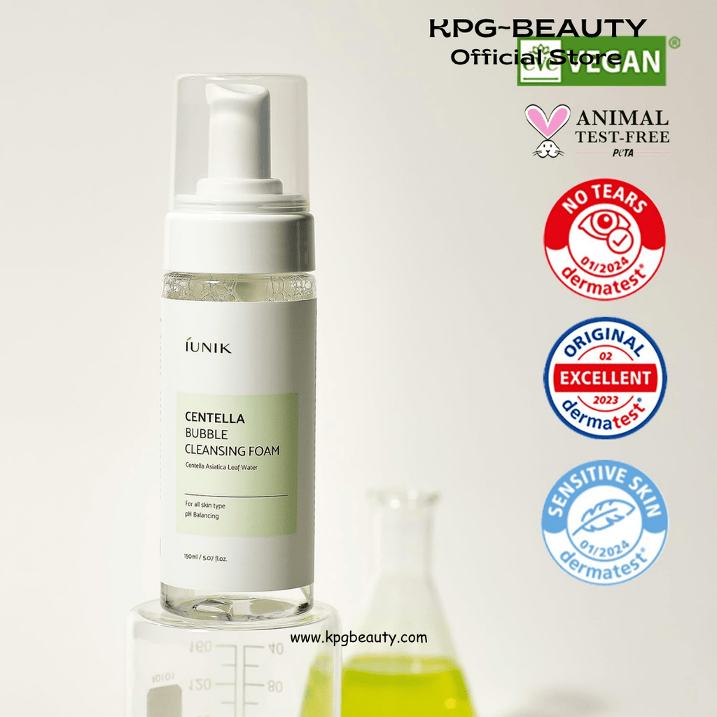 IUNIK Centella Bubble Foaming Cleanser Soothing Face Wash KPG BEAUTYIUNIK