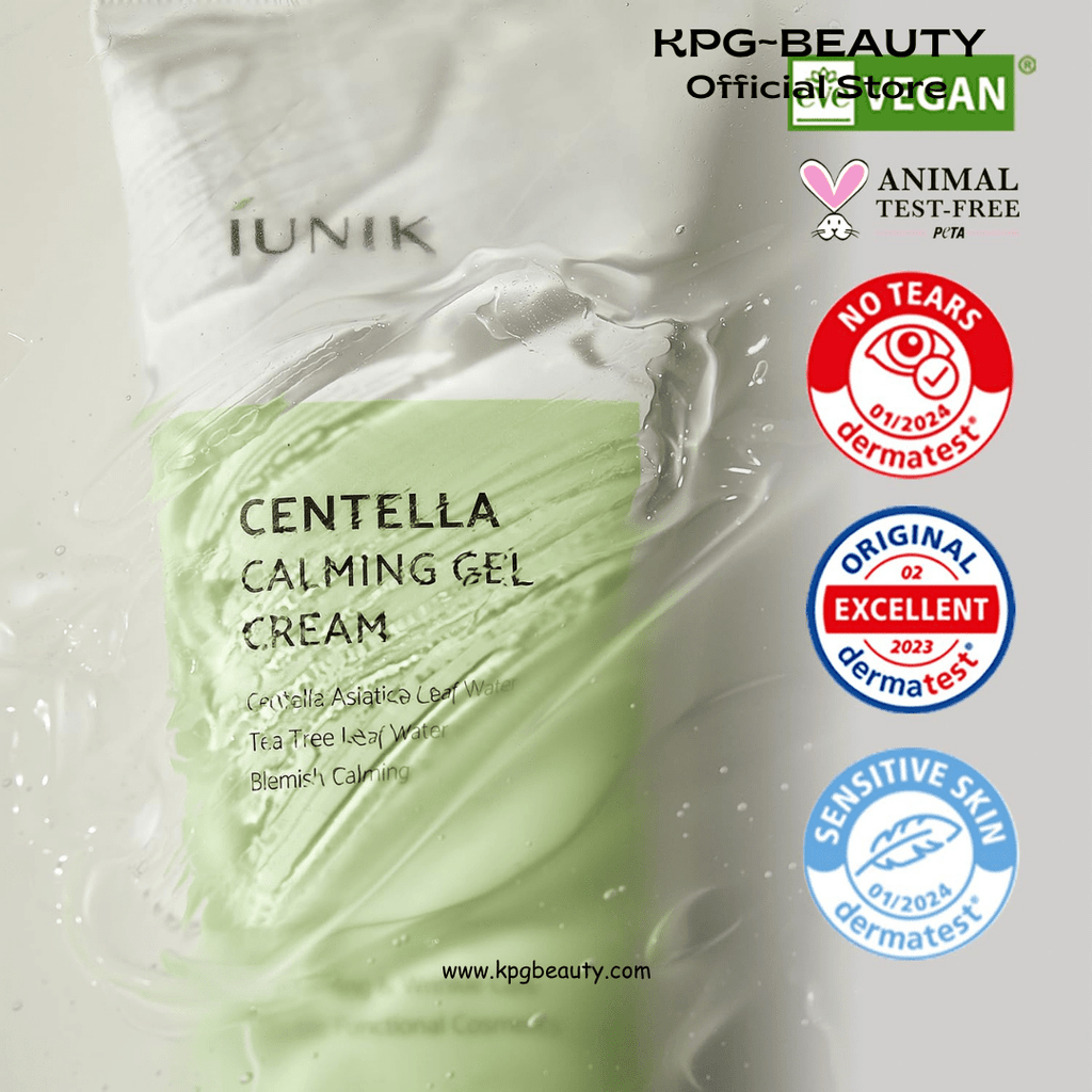 IUNIK Centella Calming Gel Cream Lightweight Soothing Moisturizer KPG BEAUTYIUNIK