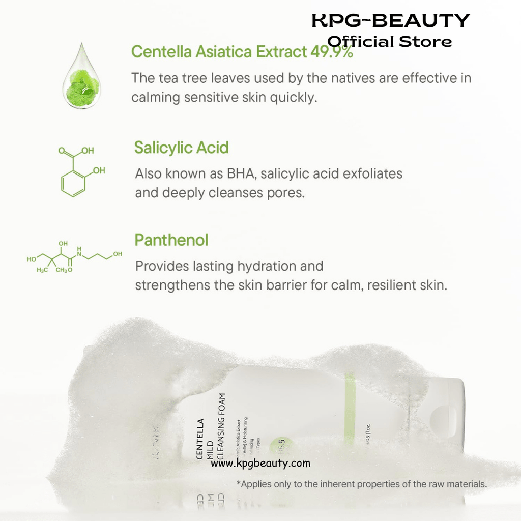 IUNIK Centella Mild Cleansing Foam Soothing pH Balance Face Wash KPG BEAUTYIUNIK